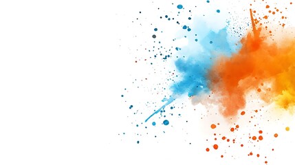 Abstract Background with Paint Strokes and Watercolor Splashes for an Artistic Touch