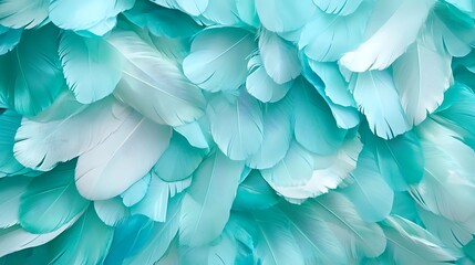 Abstract Background Showcasing Soft Feathery Textures in Soothing Blue and Green Shades