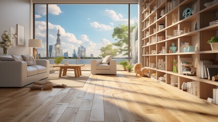 A baby taking its first steps in a living room