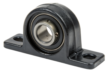 Black bearing housing isolated with transparent background