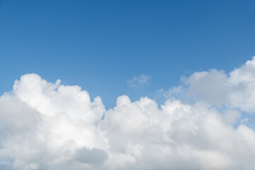 Blue sky with big white cloud