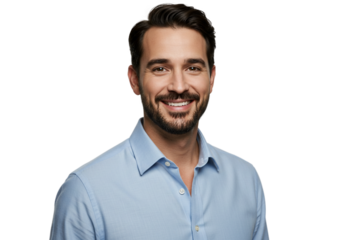 Smiling Man Portrait Happy Business Professional Studio Shot Male Face Blue Adult Image Photo Black 