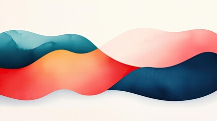 Naklejka premium Distressed watercolor concept. Abstract waves of colors create a dynamic visual experience for creative projects.