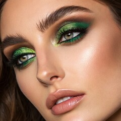 Naklejka premium close up portrait of woman with makeup