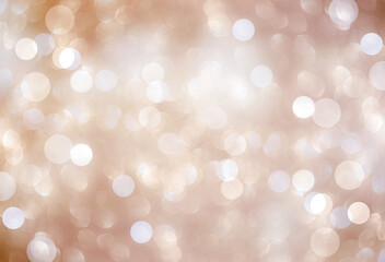 Obraz premium Background beige bokeh abstract backdrop nude color template presentation aesthetic cosmetic product beauty summer autumn, brown cram effect light sparkle mockup beautiful natural.