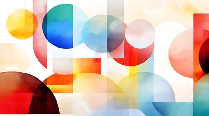 Abstract Background with Metallic Geometric Shapes Overlaid on a Gradient Backdrop