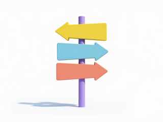 three pastel arrows pointing right on a purple