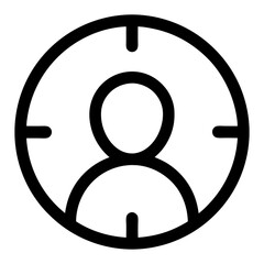 A person is being targeted by a camera. The camera is on a white background