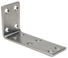 Metal corner bracket isolated with transparent background