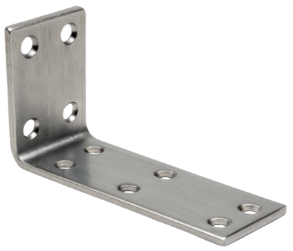 Metal corner bracket isolated with transparent background