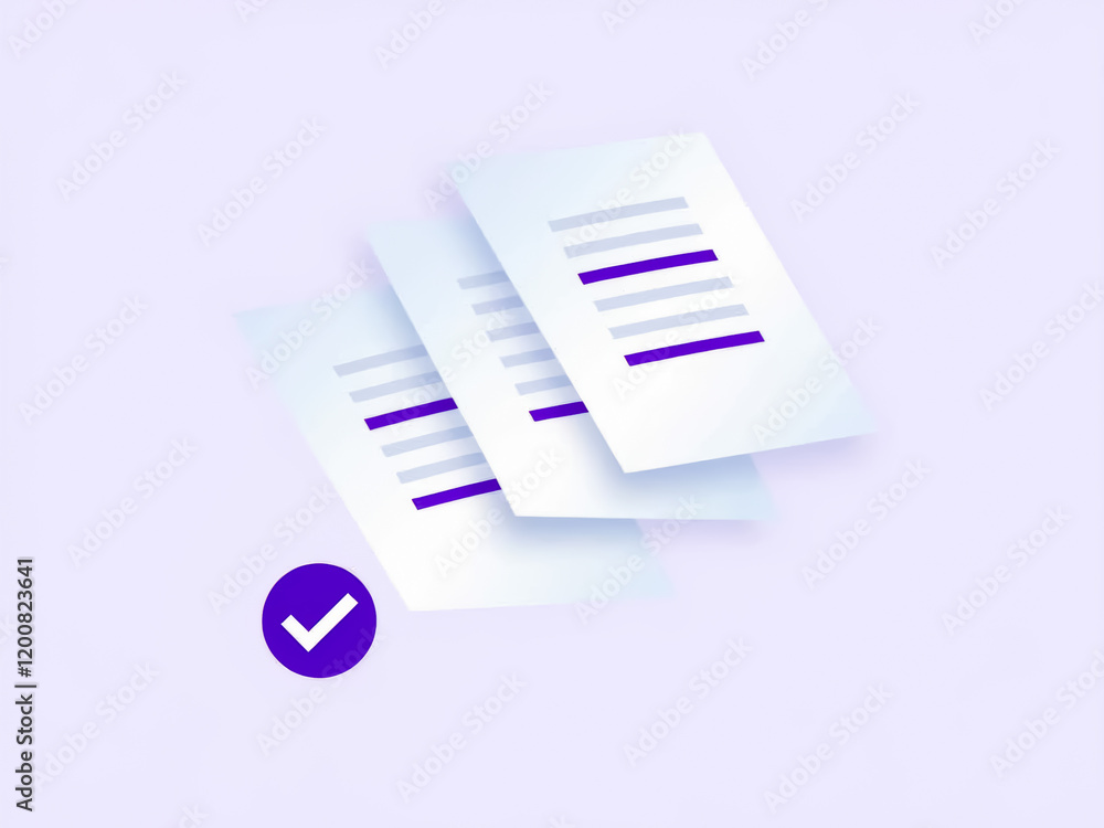 Poster three approved documents illustrating workflow completion