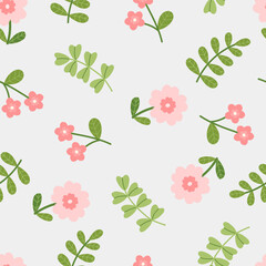 seamless floral pattern. Idea for fabric, tablecloth pattern, wrapping paper, gift paper. Print Ditsy. Motives are scattered randomly.pink flower pattern background. cute floral pattern