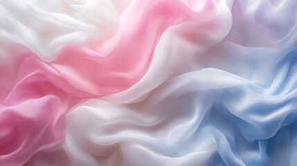 Fototapeta premium Pastel Fabric Draped in Soft Waves of Color