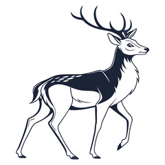 Deer Silhouette Vector: Majestic Wildlife Illustration for Creative Projects
