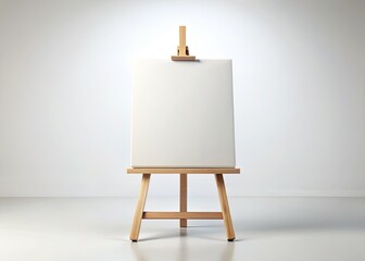 Studio-shot landscape photograph on a blank easel, isolated, ready for your vision.