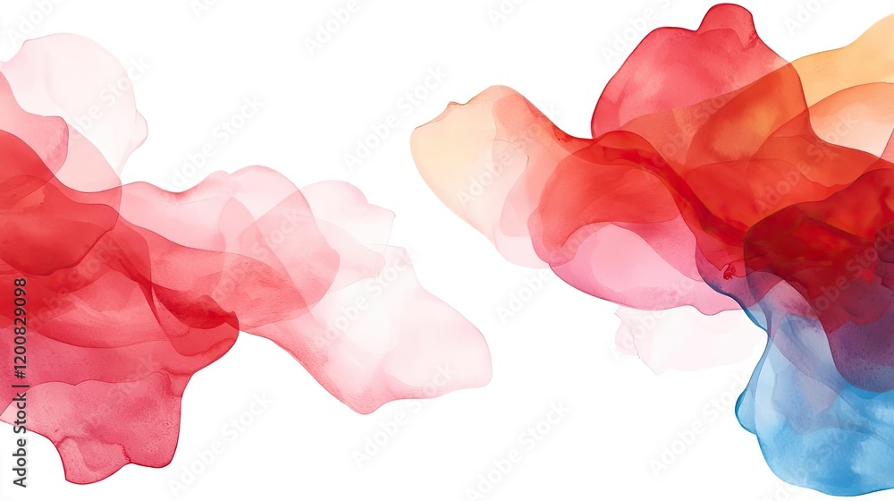 Poster galaxy watercolor idea. vibrant abstract waves of color creating a dynamic artistic background.