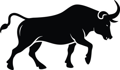 Bull Outline Vector: High-Quality Graphic for Wildlife and Branding Designs
