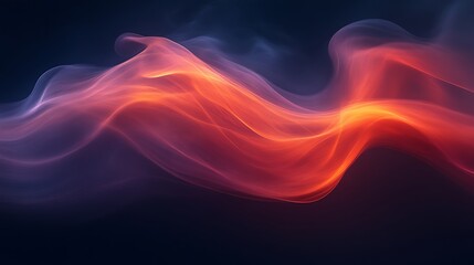 Fototapeta premium Abstract Red Orange and Purple Flowing Waves