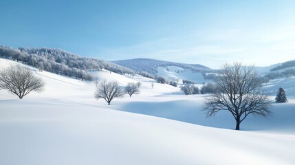 Snowy Mountain Winter Landscape