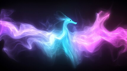 Ethereal Dragon Fantasy Art Nebula Wings and Glowing Aura