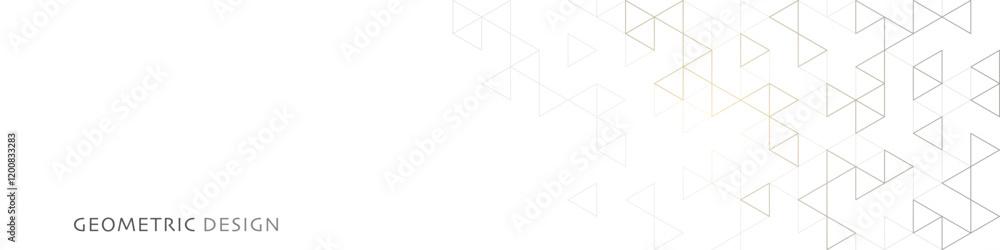 Aufkleber Graphic design element for web page or banner with a geometric pattern of triangle shapes.