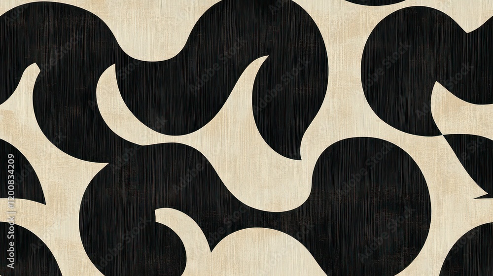 Poster abstract black and beige wave pattern background.