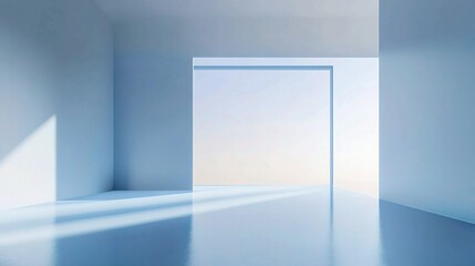 Modern Open Plan Office Interior with Bright Natural Light