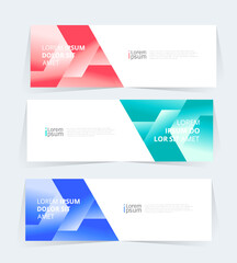 Geometric banner design with Vector presentation template.