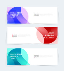 Geometric banner design with Vector presentation template.