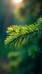 close up of pine needles