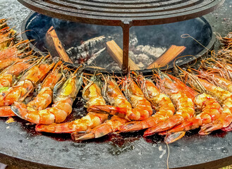 Gambas sur brasero