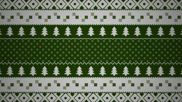 Fondo navide&ntilde;o con patrones de arboles de navidad y copos de nieve. 