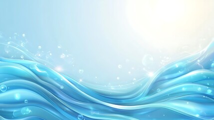 Abstract Blue Water Waves Background Design