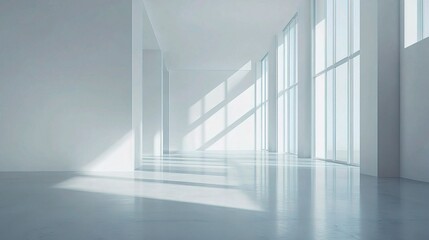 Obraz premium Minimalistic Spacious Office Interior with Clean Lines and Light