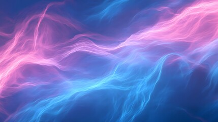 Obraz premium Abstract Pink and Blue Swirling Energy Waves