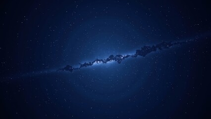 A breathtaking close-up of the Milky Way from below, revealing a dazzling array of stars. The galactic core glows vividly blue amidst a sea of twinkling whites