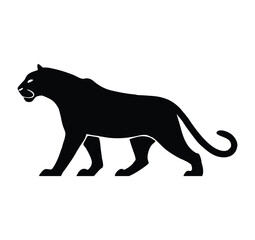 Obraz premium panther silhouette vector in white background