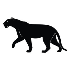 panther  silhouette vector in white background