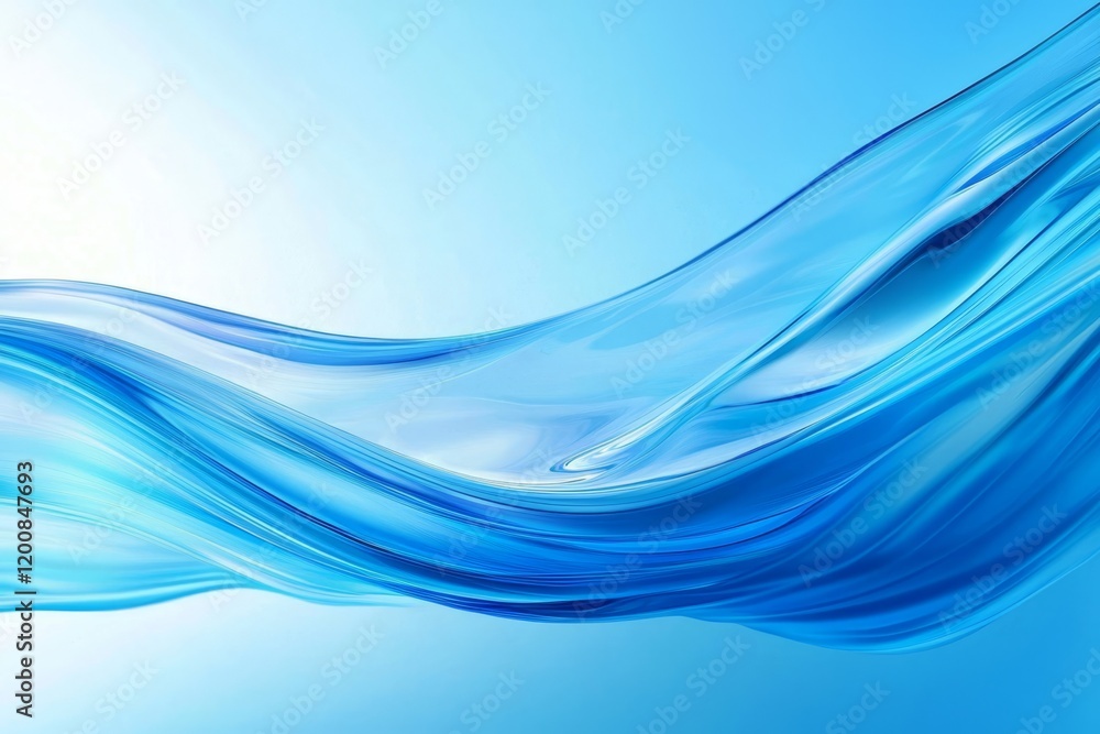 Poster an artistic representation of fluid dynamics with this abstract blue wave background.