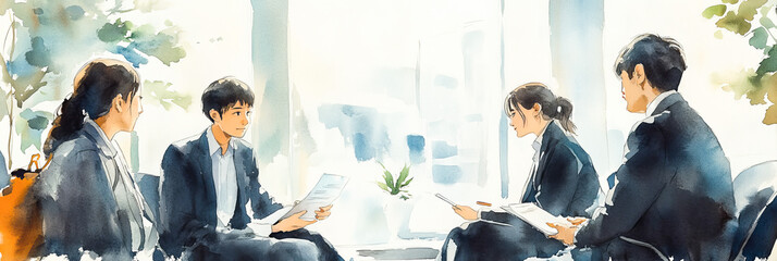 就職活動をする大学生