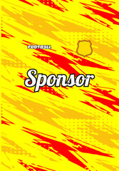 Blue Orange gradient, geometry shape abstract background. Fabric textile pattern design for soccer jersey, football kit, sport uniform. T-shirt mockup template design. Vector Illustration