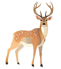  Illustration deer animal wildlife nature wild background design mammal vector stag