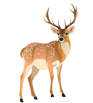  Illustration deer animal wildlife nature wild background design mammal vector stag
