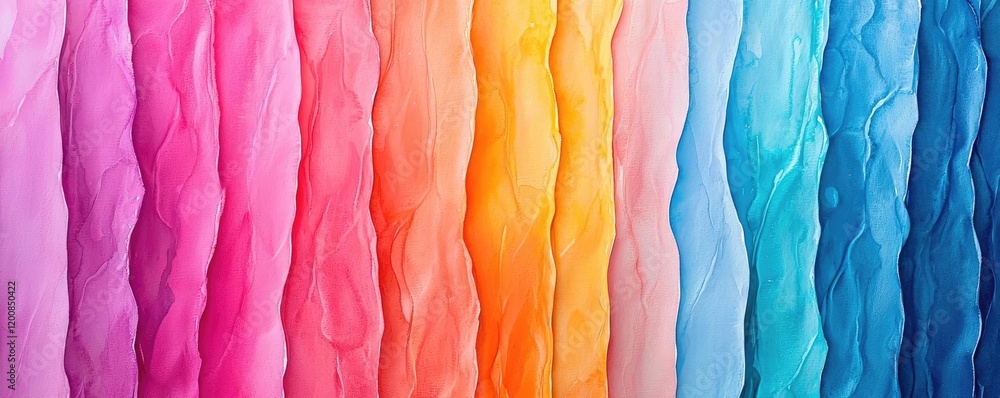 Poster parchment watercolor idea. colorful fabric waves create a vibrant and dynamic visual for any creativ