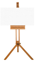 Fototapeta premium Tableau blanc sur chevalet, fond blanc 