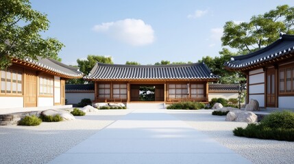 Traditional Korean House and Garden