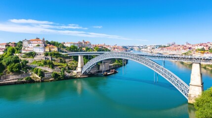 Naklejka premium River Bridge Cityscape