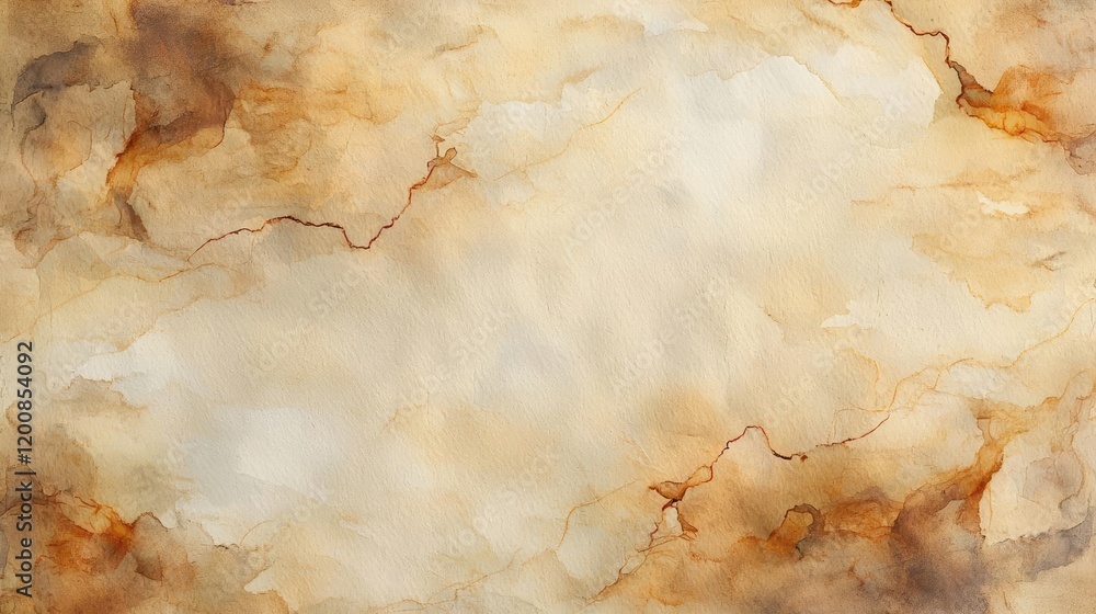 Poster parchment watercolor idea. elegant abstract background with warm tones and fluid texture for design 