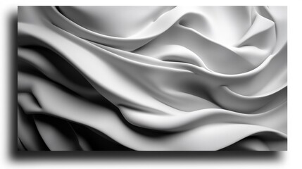 Obraz premium Abstract Drapery: Monochromatic Study of Fabric Texture