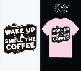 Custom and trendy minimalist typography t-shirt design.   Create a typography t-shirt design  for your business or coffee shop and coffee lovers.